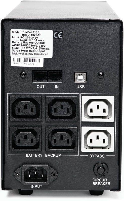 Источник бесперебойного питания Powercom Imperial IMD-2000AP 1200Вт 2000ВА черный