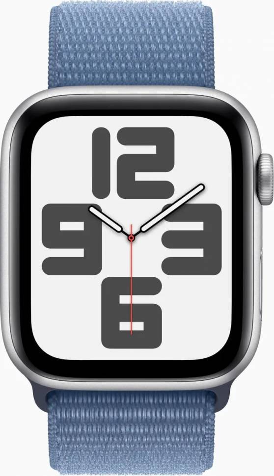 Часы Apple Watch SE 2023 GPS 40mm Silver Aluminum Case with Sport Loop Winter Blue (Синий)